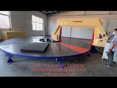 丸い作業台 ローータリー切断 水平 CNC 泡切断機 スリッター デジタル制御