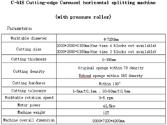C-618 最先端のカーロセル水平分割機 (圧力ローラー付き)