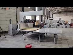 4つのガイドホイール 縦ナイフ スポンジ切断機 手動アルミ作業台 高切断